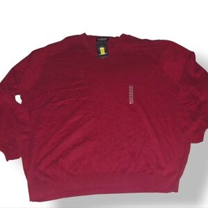 Roundtree & Yorke Men's Deep Red Crewneck Sweater